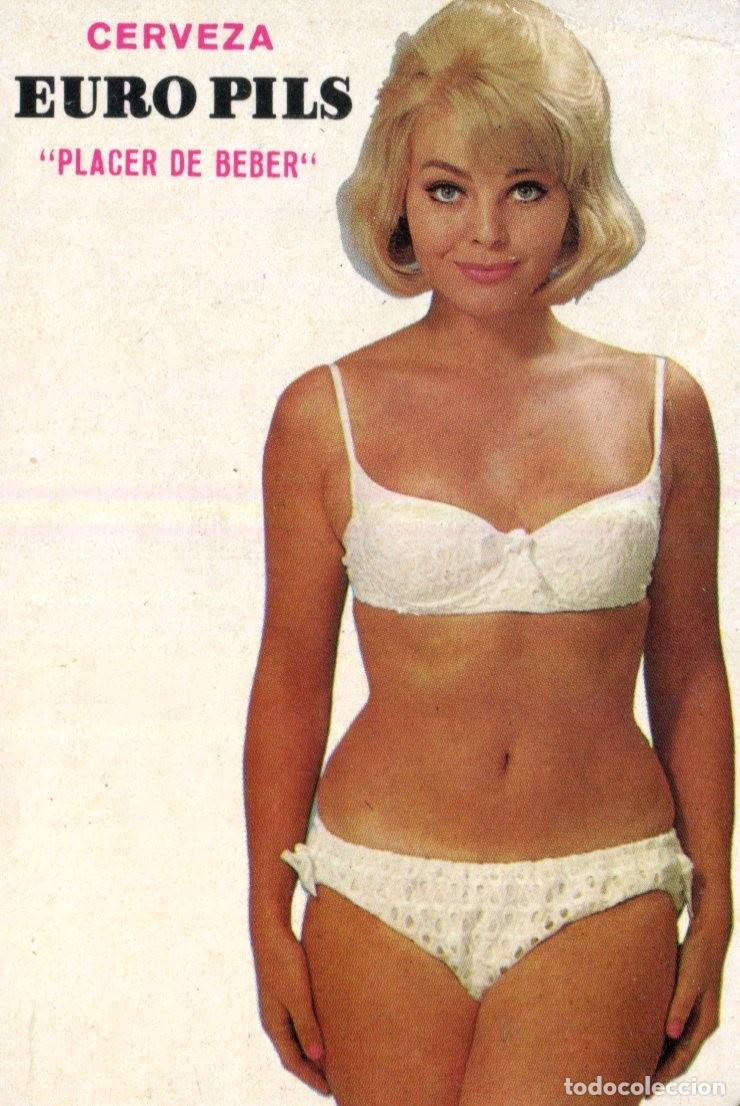 Coleccionismo calendarios: calendario de publicidad de chica, cerveza euro pils, a&ntilde;o 1968
