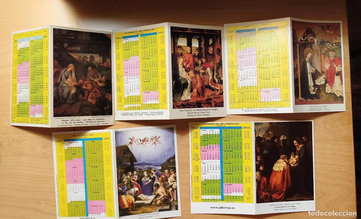 Coleccionismo calendarios: Ca 59 Lote 5 Calendarios 1997, 1985, 2001, 2013 y 2015 - Ed Sal Terrae - Grupo Comunicaci&oacute;n Loyola