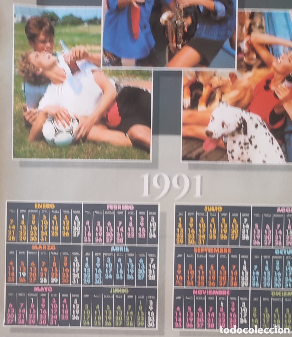 Coleccionismo calendarios: Calendario de Cocacola 1991