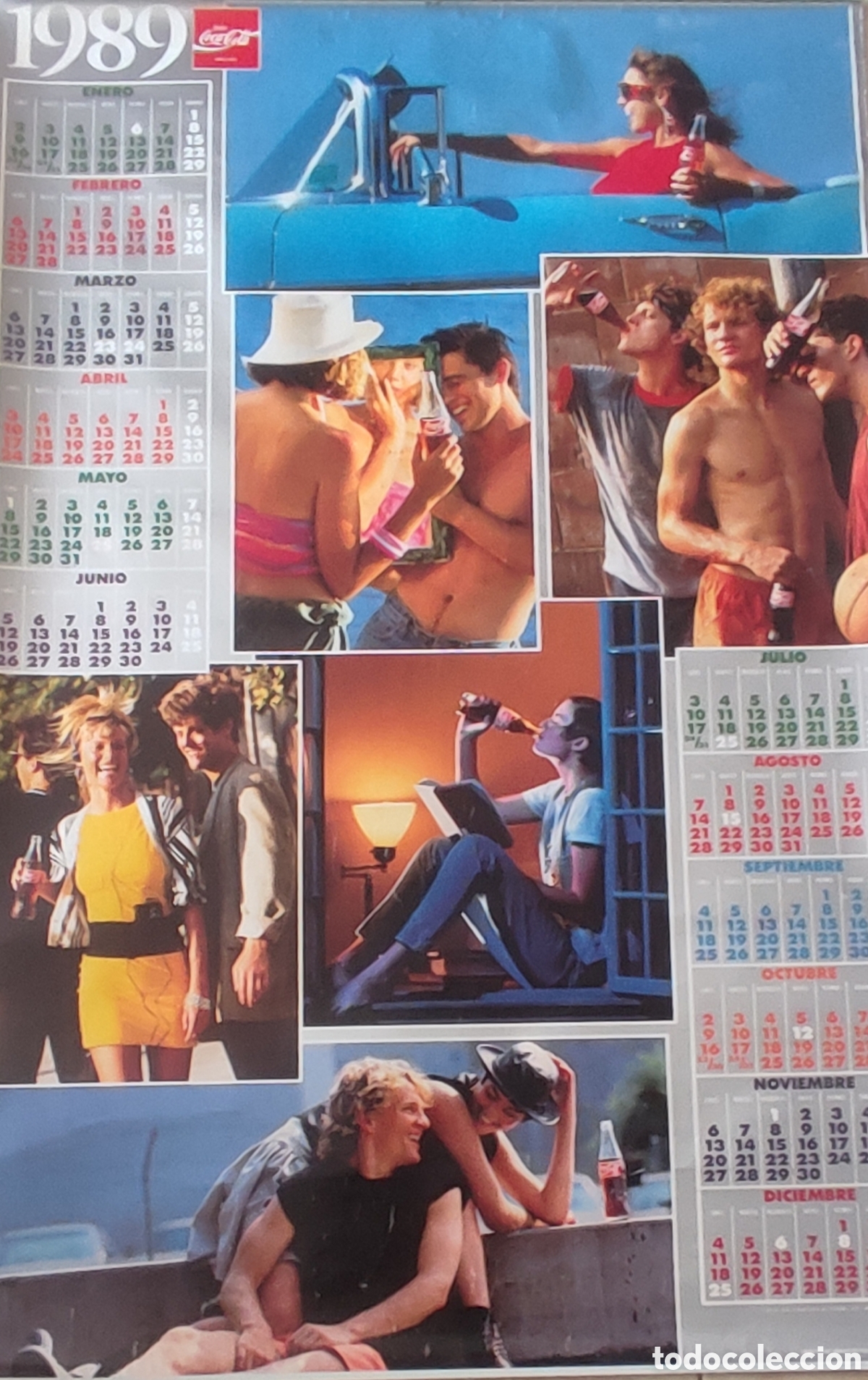 Coleccionismo calendarios: Calendario de Cocacola 1989