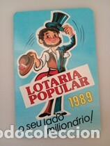 Coleccionismo calendarios: Calendario Portugal 1989 LOTARIA POPULAR