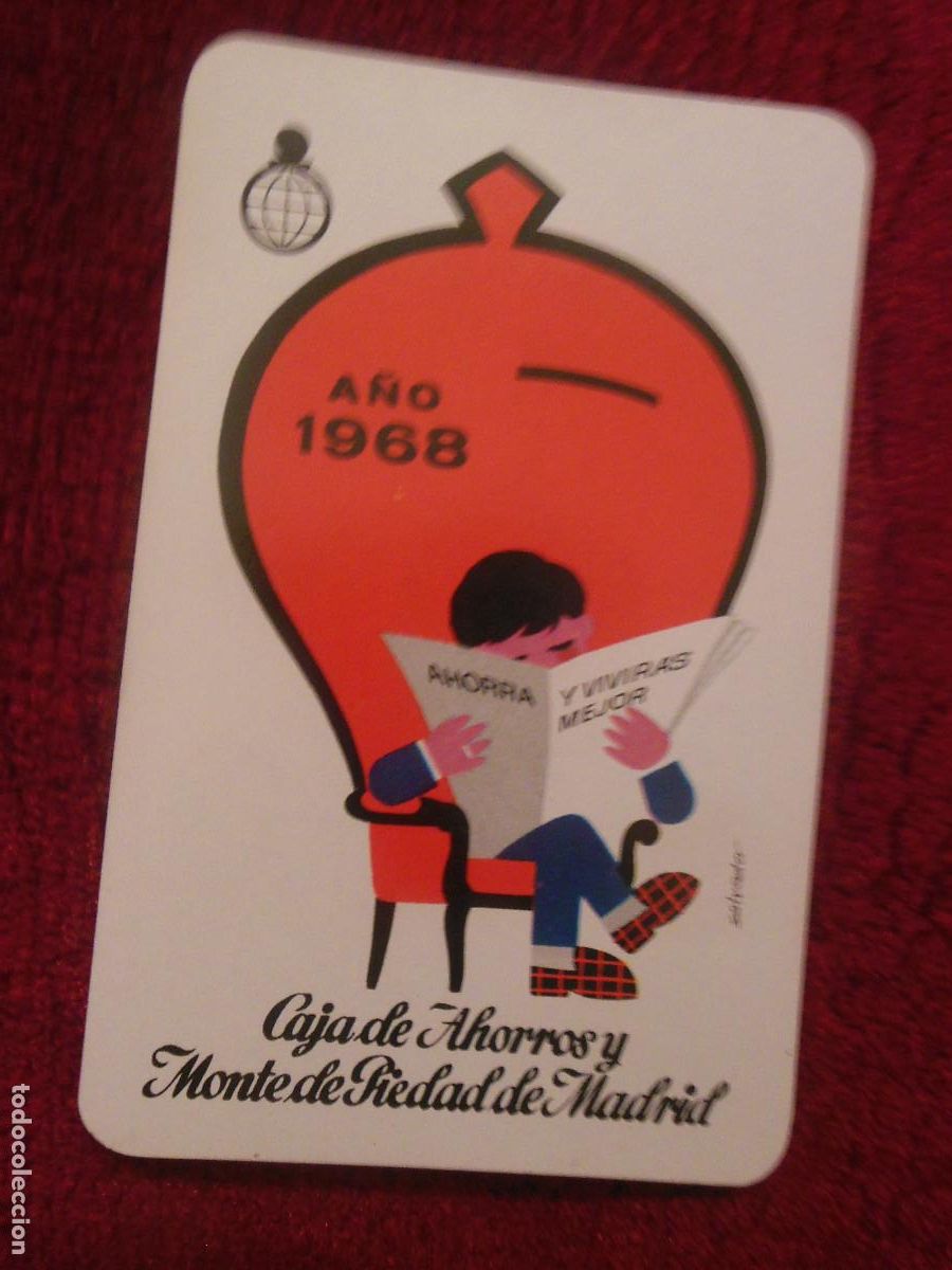 Colecionismo Calend&aacute;rios: 1968 AHORRA Y VIVIRAS MEJOR CAJA DE AHORROS Y MONTE DE PIEDAD DE MADRID CALENDARIO DE FOURNIER