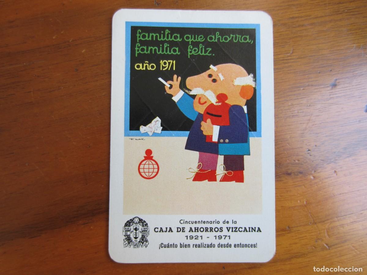 Colecionismo Calend&aacute;rios: CALENDARIO FOURNIER-CAJA DE AHORROS VIZCAINA-DEL 1971 VER FOTOS