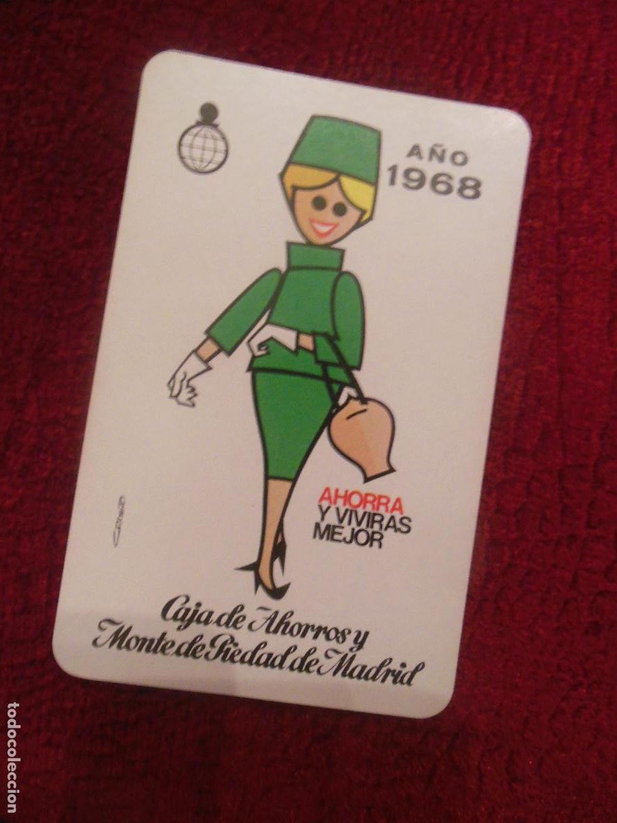 Colecionismo Calend&aacute;rios: 1968 AHORRA Y VIVIRAS MEJOR CAJA DE AHORROS Y MONTE DE PIEDAD DE MADRID CALENDARIO DE FOURNIER