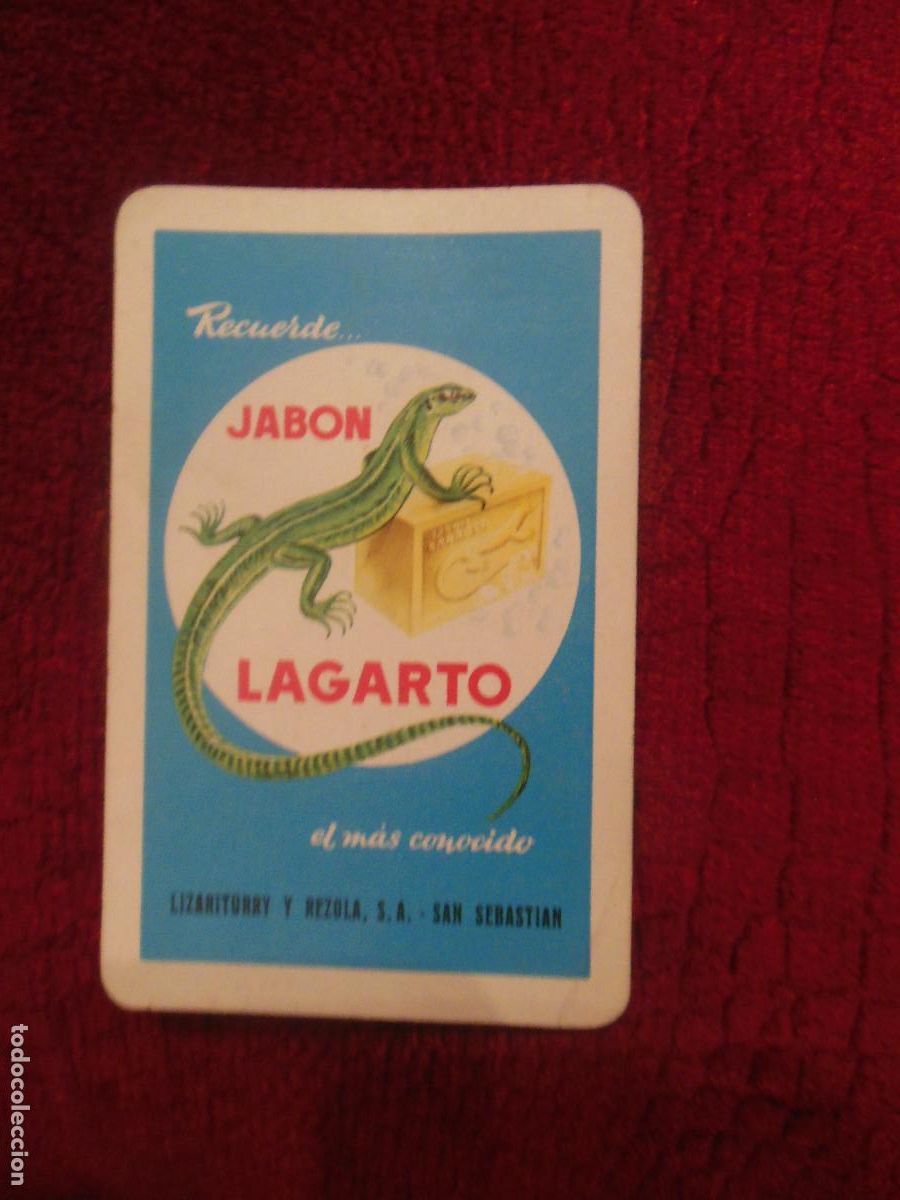 Colecionismo Calend&aacute;rios: 1962 RECUERDE JABON LAGARTO EL MAS CONOCIDO LIZARITURRY REZOLA SAN SEBASTIAN CALENDARIO DE FOURNIER