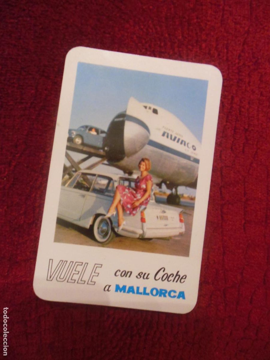 Colecionismo Calend&aacute;rios: 1966 VUELE CON SU COCHE A MALLORCA AVIACO CALENDARIO DE FOURNIER