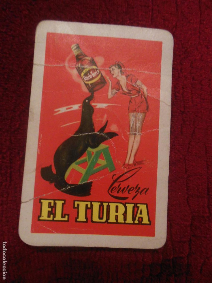 Colecionismo Calend&aacute;rios: 1960 CERVEZA EL TURIA CALENDARIO DE FOURNIER