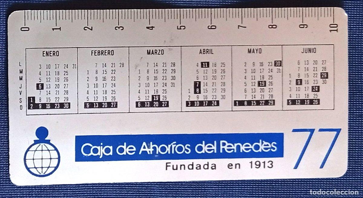 Coleccionismo calendarios: CALENDARIO DE ALUMINIO. CAIXA D'ESTALVIS DEL PENED&Egrave;S. CAJA DE AHORROS DEL PENED&Egrave;S, 1977.