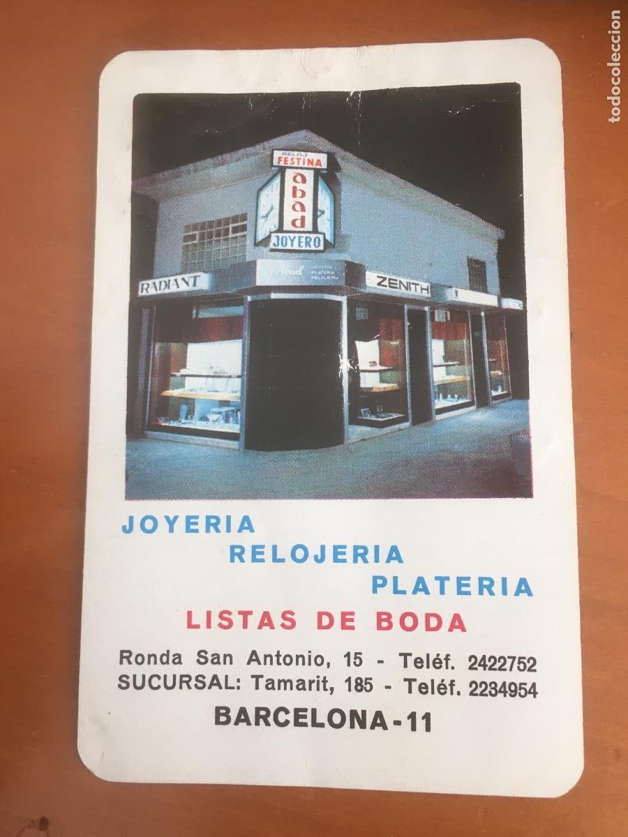 Coleccionismo calendarios: fournier joyeria abad 1971 calendario original