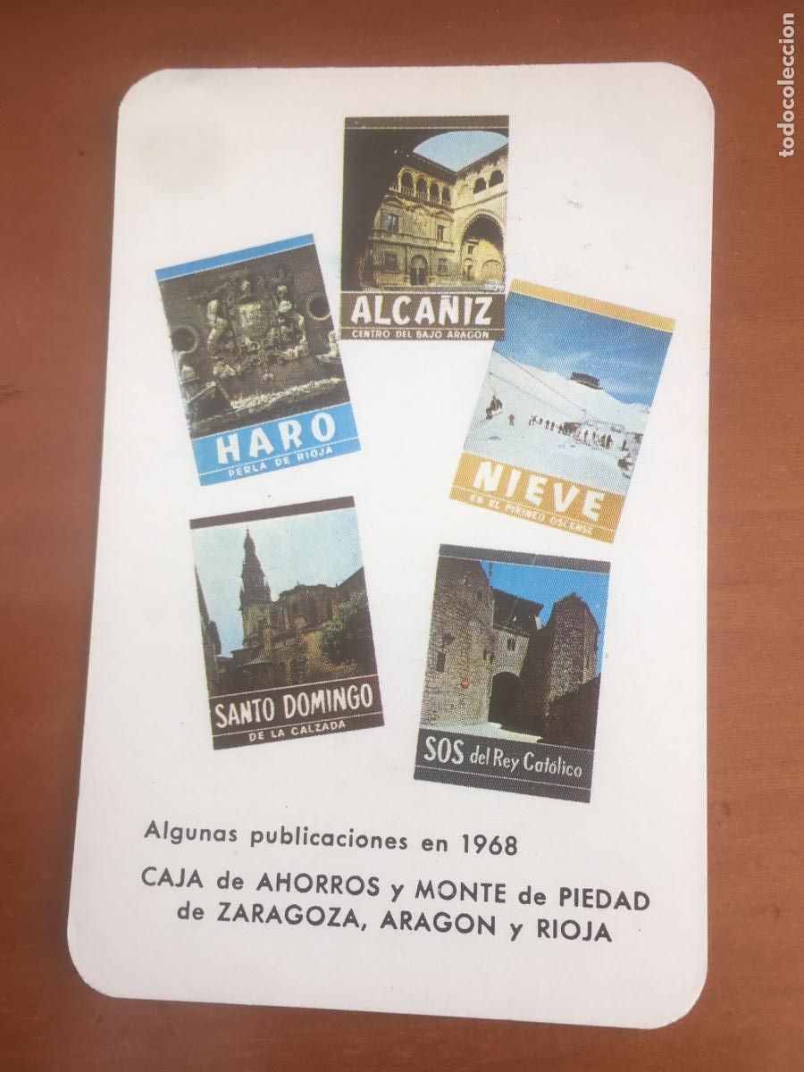 Coleccionismo calendarios: caja ahorros monte piedad zaragoza aragon rioja 1969 calendario original