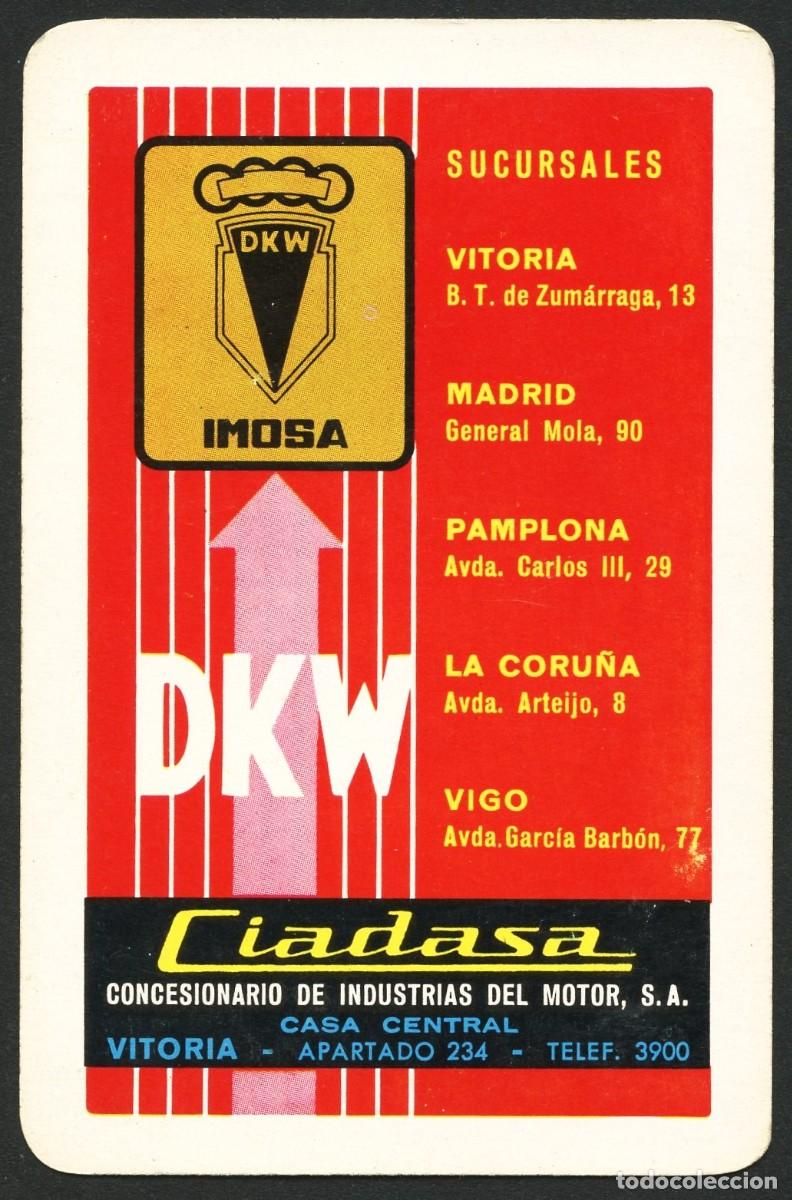 Colecionismo Calend&aacute;rios: CALENDARIO DE BOLSILLO, IMOSA, DKW, CIADASA, 1962, H. FOURNIER