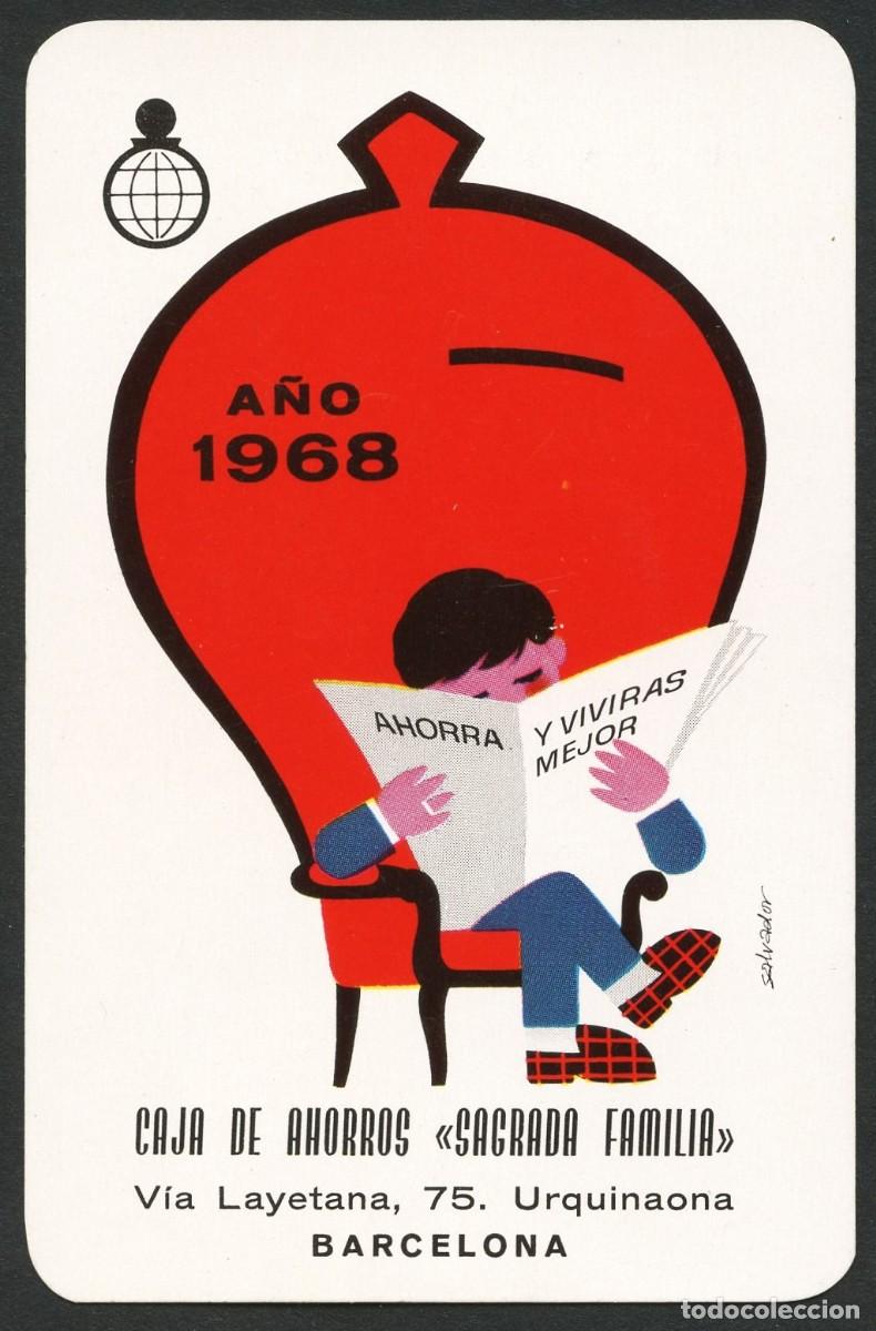 Colecionismo Calend&aacute;rios: CALENDARIO DE BOLSILLO, CAJA DE AHORROS, SAGRADA FAMILIA, BARCELONA, FOURNIER, 1968