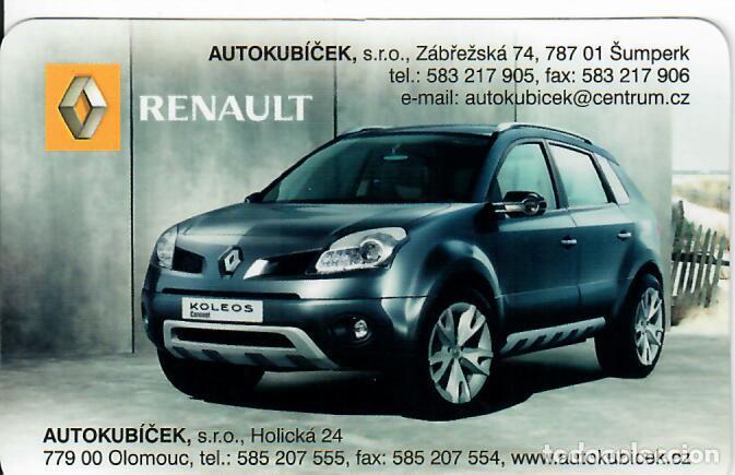 Coleccionismo calendarios: CALENDARIO DE BOLSILLO DE REP. CHECA - A&Ntilde;O 2007 - RENAULT