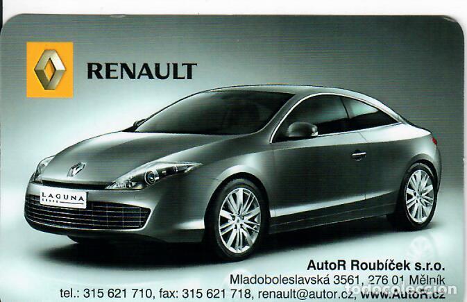 Coleccionismo calendarios: CALENDARIO DE BOLSILLO DE REP. CHECA - A&Ntilde;O 2009 - RENAULT