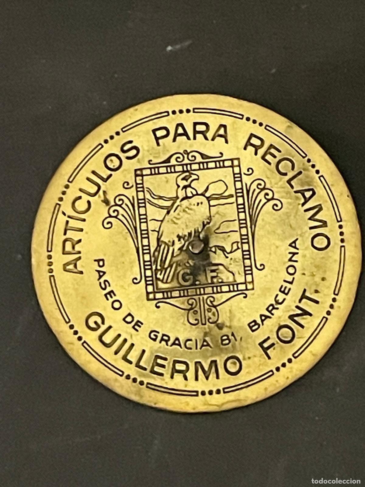 Coleccionismo calendarios: CALENDARIO DE BRONCE CIRCULAR, 1924 - 1945, ART&Iacute;CULOS PARA RECLAMO GUILLERMO FONT (BARCELONA)