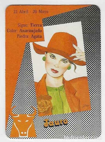 Coleccionismo calendarios: CALENDARIO BOLSILLO DE SERIE A&Ntilde;O 1990 HOR&Oacute;SCOPO - TAURO - CHICA - SIN PUBLICIDAD - VER FOTO REVERSO