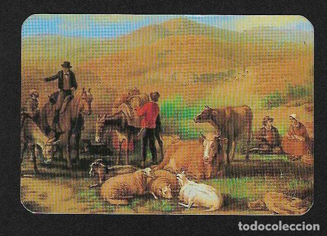 Coleccionismo calendarios: CALENDARIO DE BOLSILLO A&Ntilde;O 1985 PINTURA - ANIMALES - PUBLICIDAD LAS PALMAS - VER FOTO REVERSO