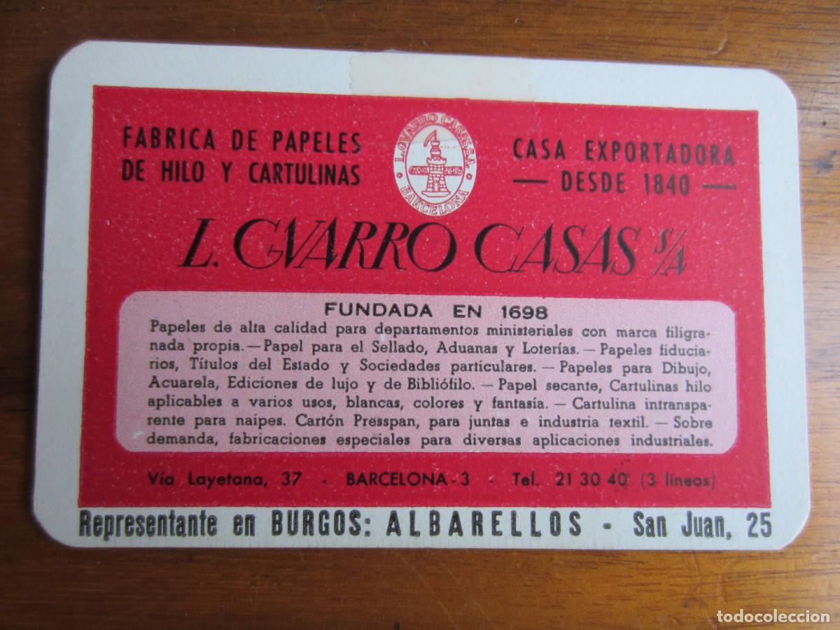 Collectables Calendars: CALENDARIO NO FOURNIER-L.GUARRO CASAS-REPRESENTANTE EN BURGOS-DEL 1961 VER FOTOS