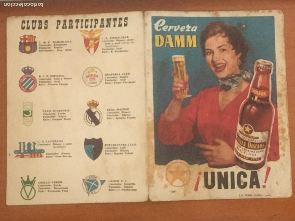 Colecionismo Calend&aacute;rios: cerveza damm calendario resultados futbol folleto publicitario original antiguo