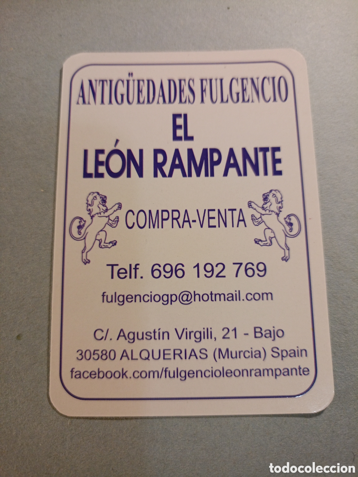 Coleccionismo calendarios: CALENDARIO ANTIG&Uuml;EDADES FULGENCIO EL LE&Oacute;N RAMPANTE