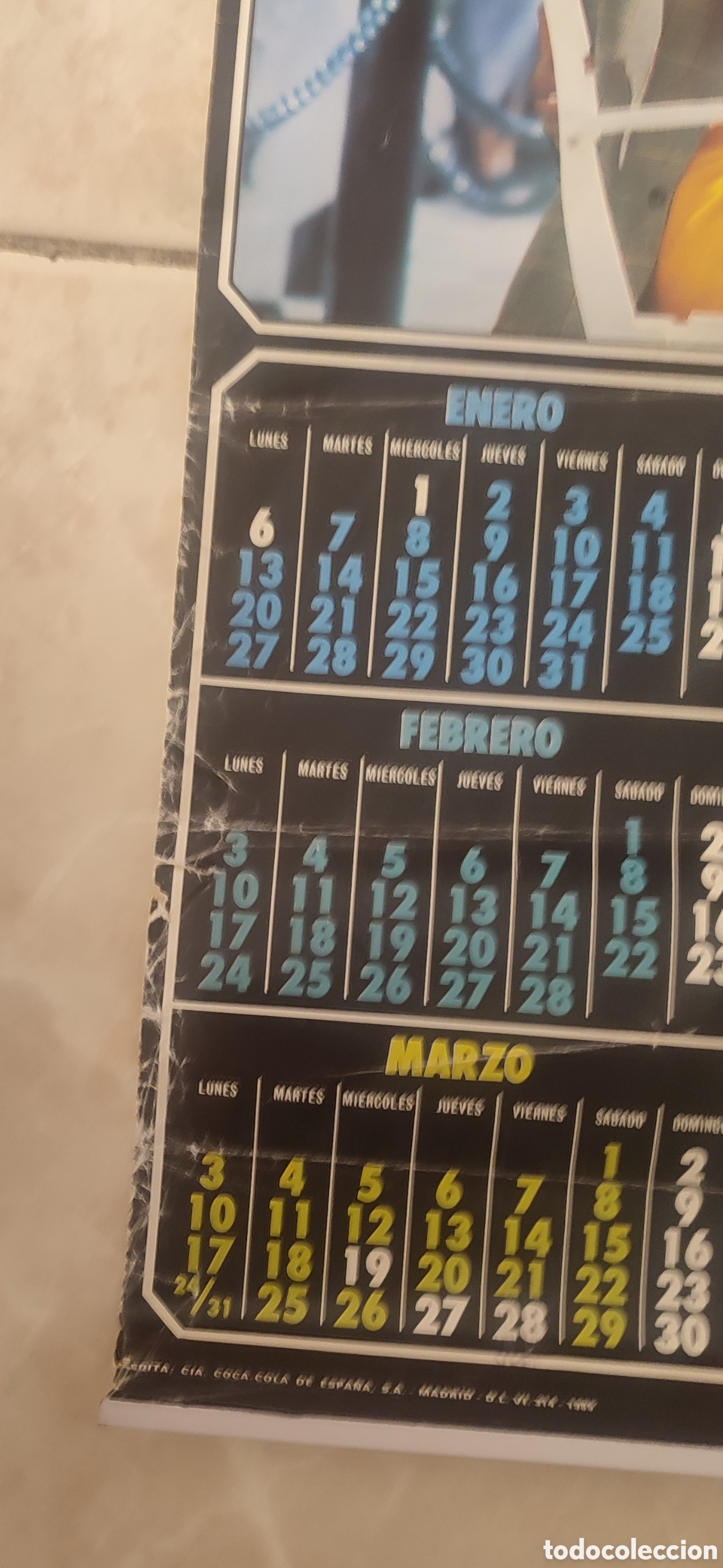 Coleccionismo calendarios: Calendario de Cocacola de 1986 - Foto 5