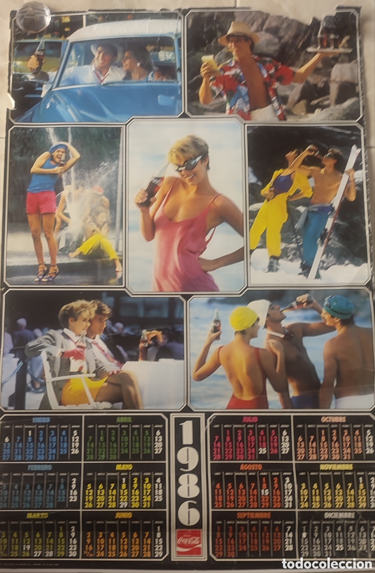 Coleccionismo calendarios: Calendario de Cocacola de 1986