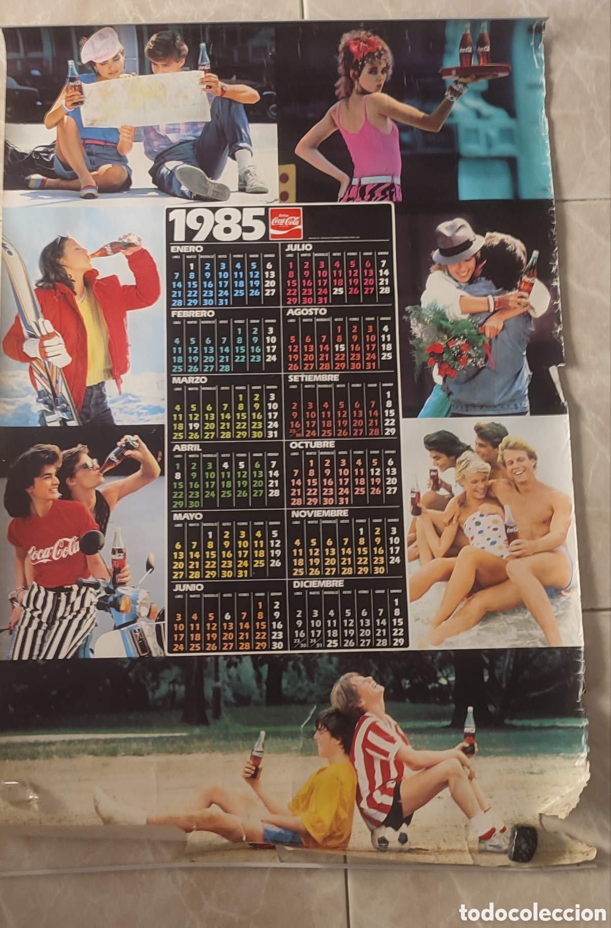 Coleccionismo calendarios: Calendario de Cocacola de 1985 - Foto 5