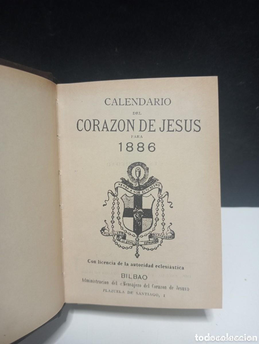 Collezionismo Calendari: CALENDARIO DEL CORAZON DE JESUS PARA 1886. BILBAO