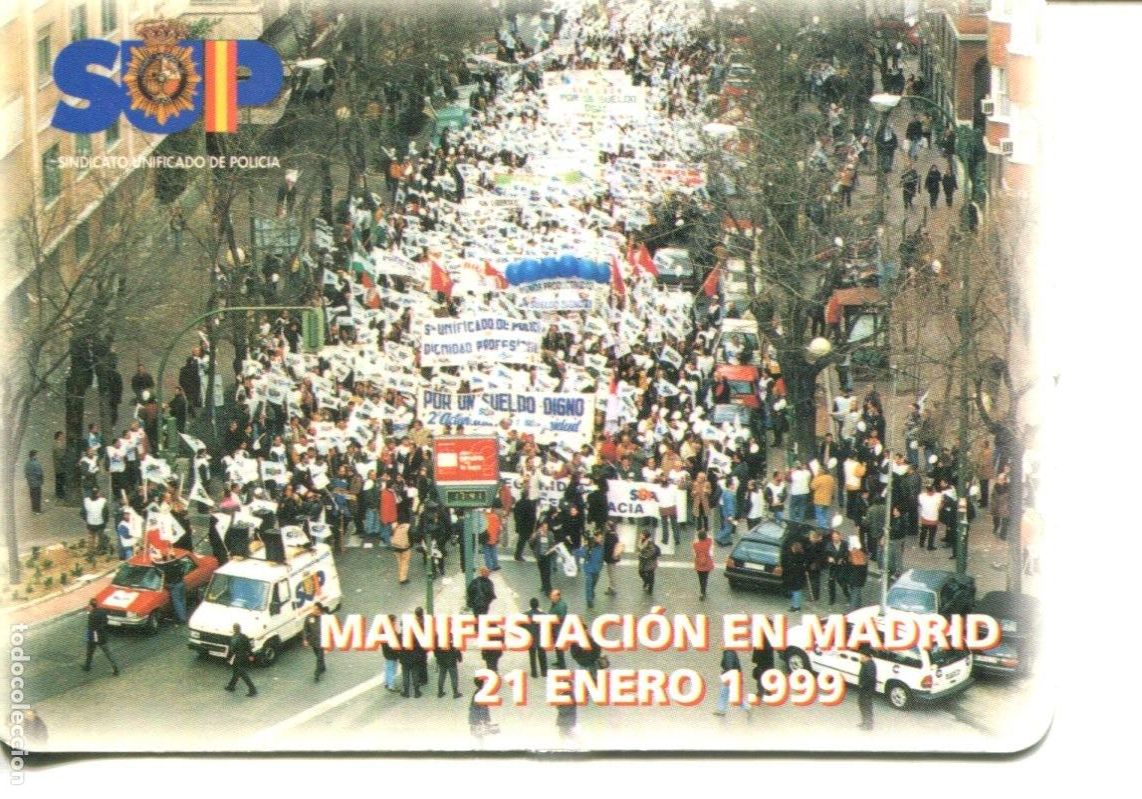Coleccionismo calendarios: CALENDARIO SINDICAL 2000 - SUP. SINDICATO UNIFICADO DE POLICIA (Manifestacion en Madrid)