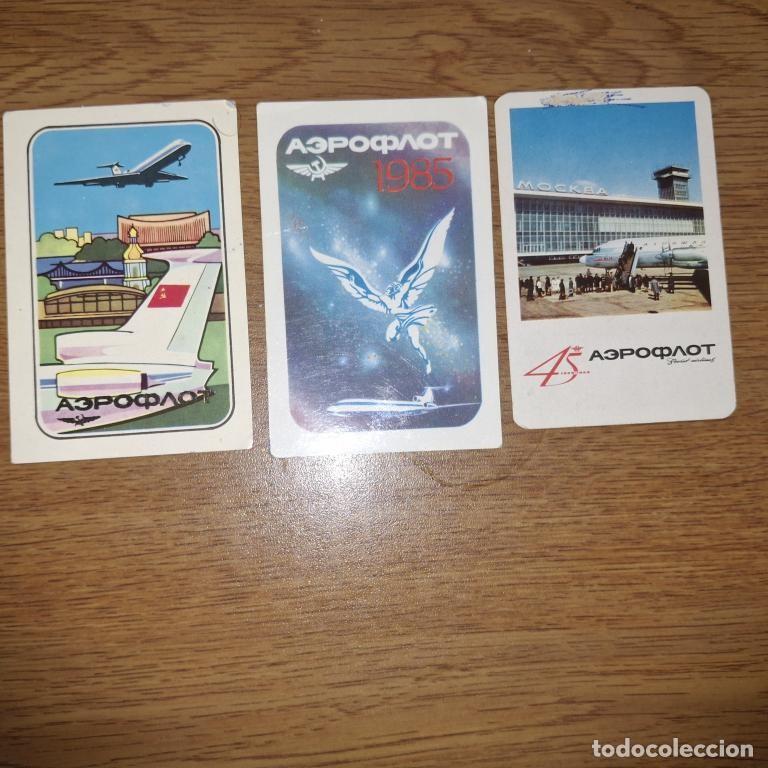 Coleccionismo calendarios: Calendario de bolsillo, antiguo, URSS 1968 -1986 Aeroflot!
