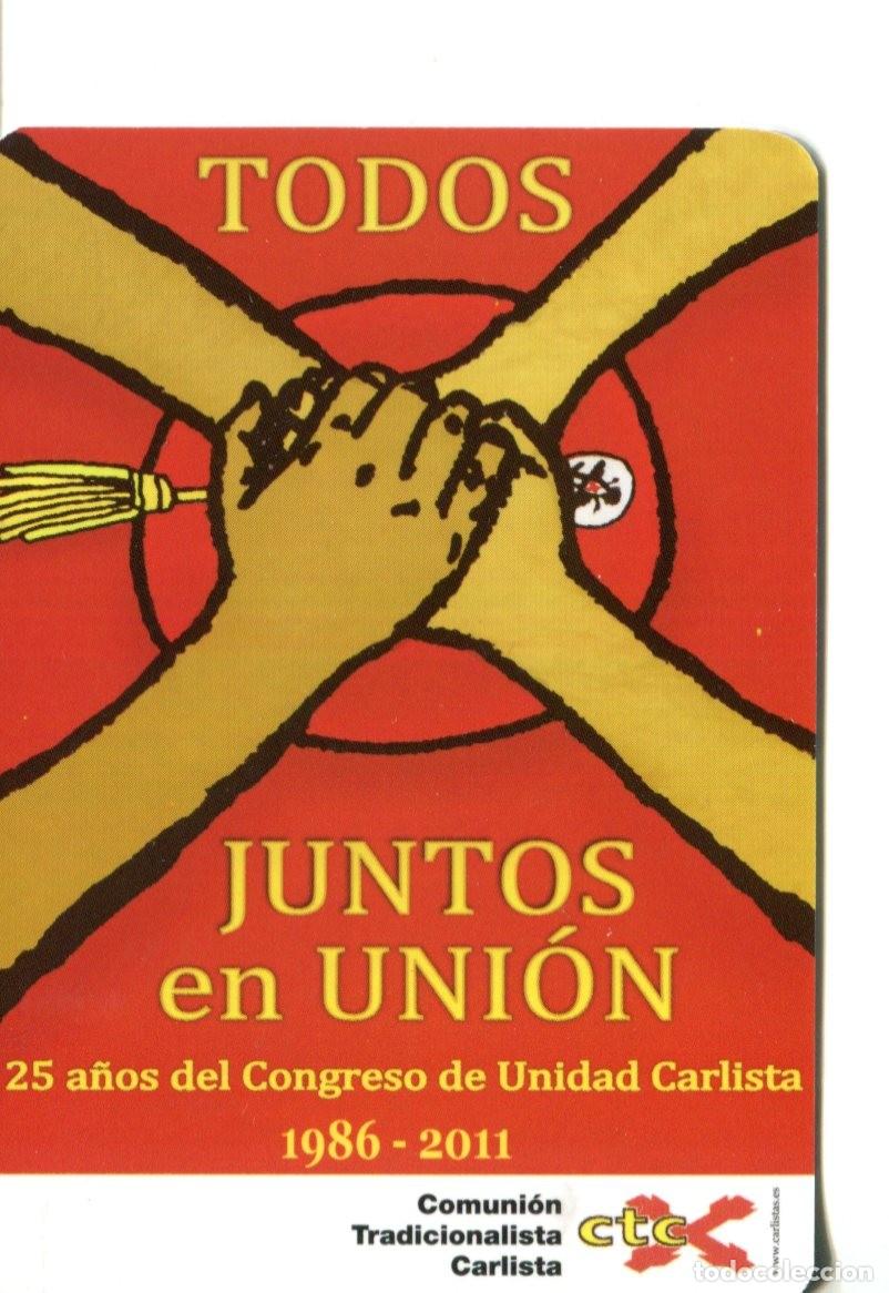 Coleccionismo calendarios: Calendario bolsillo - A&Ntilde;O 2011 - COMUNI&Oacute;N TRADICIONALISTA CARLISTA Dios Patria Fueros Rey