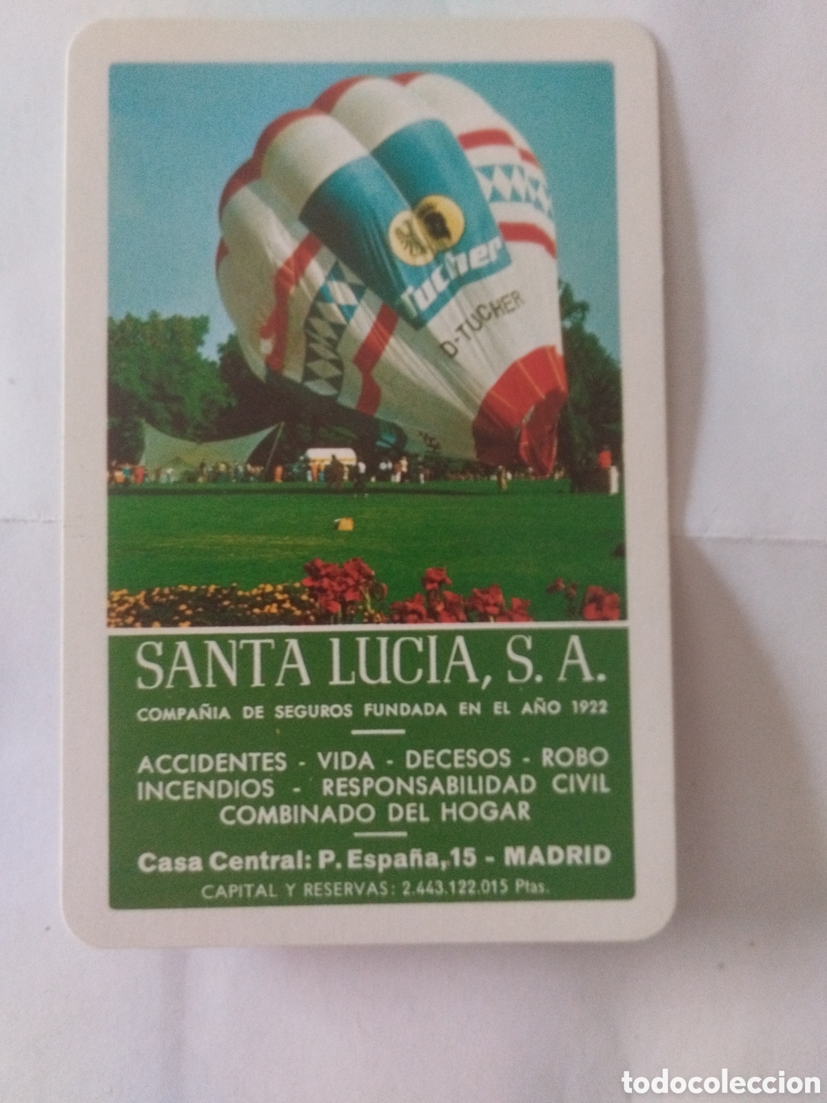 Sammeln von Kalendern: Calendario fournier seguros santa lucia a&ntilde;o 1981