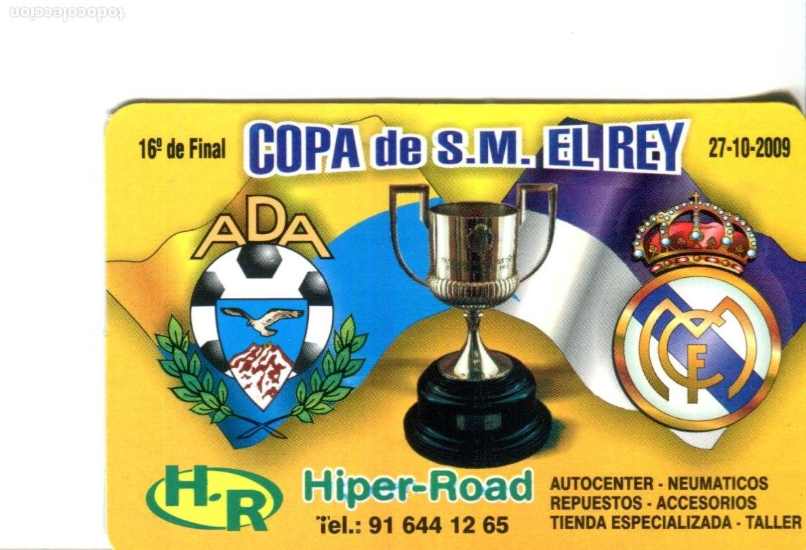 Coleccionismo calendarios: CALENDARIO PUBLICITARIO - 2010 - COPA DEL REY DE F&Uacute;TBOL - ALCORC&Oacute;N - REAL MADRID