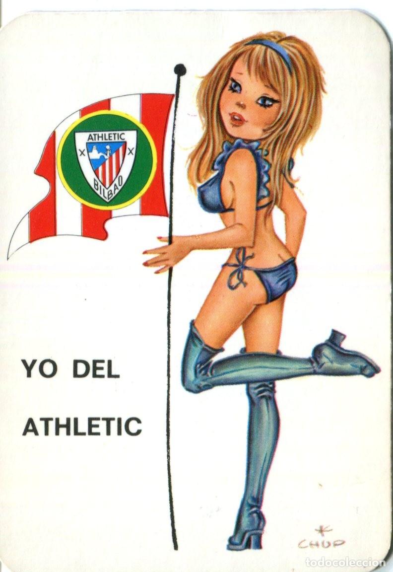 Coleccionismo calendarios: CALENDARIO SERIADO DE FUTBOL. CHICA CON ESCUDO DEL ATHLETIC BILBAO A&Ntilde;O 1977 VER FOTOS