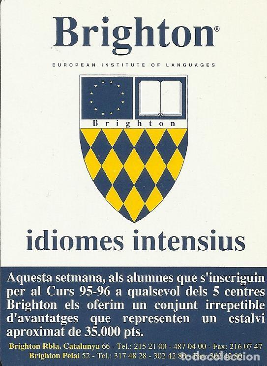 Coleccionismo calendarios: Calendario de bolsillo. Brighton. Idiomes Intensius. Academia. Ingl&eacute;s. 1996. 9,5x7 cm.