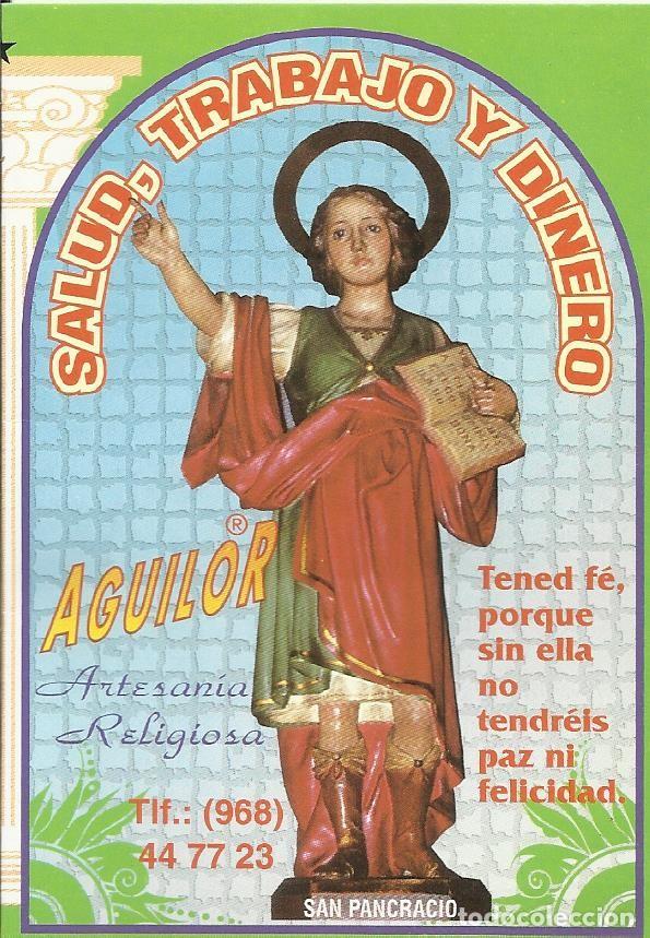 Coleccionismo calendarios: Calendario de bolsillo. San Pancracio. Salud, trabajo y dinero. D&iacute;ptico. 1996. 11x8 cm.