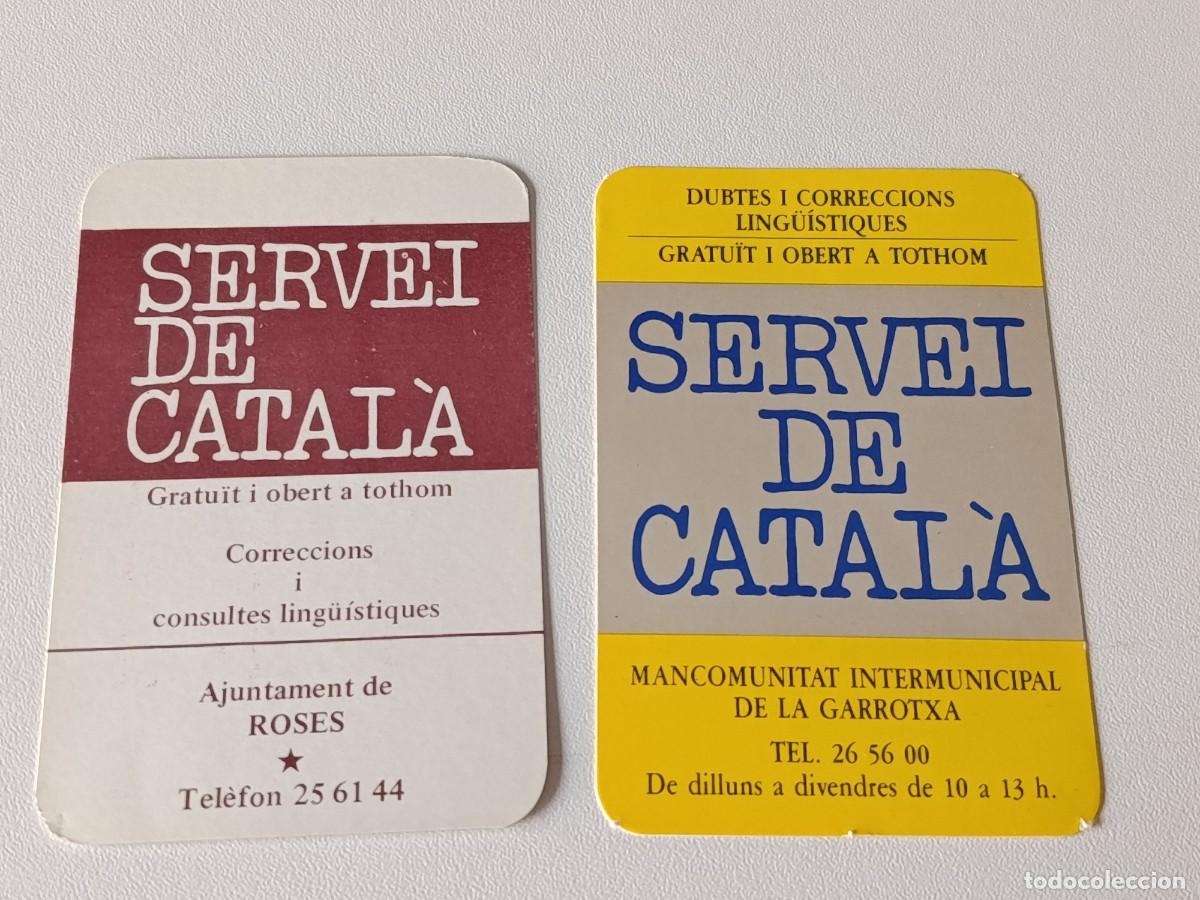 Colecionismo Calend&aacute;rios: 2 CALENDARIOS BOLSILLO O ALMANAQUE SERVEI DE CATALA