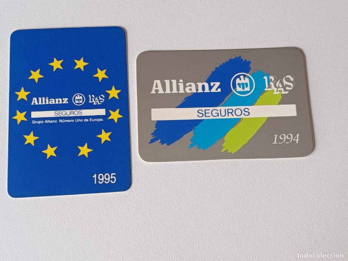 Colecionismo Calend&aacute;rios: 2 CALENDARIOS BOLSILLO O ALMANAQUE SEGUROS ALLIANZ RAS 1984-1 985