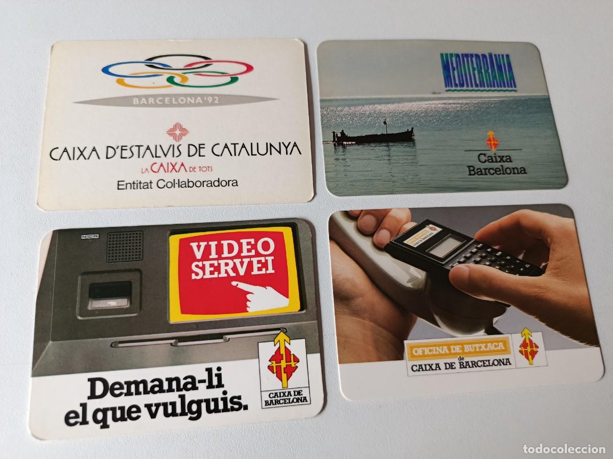 Collectables Calendars: 4 CALENDARIOS BOLSILLO O ALMANAQUE CAIXA DE BARCELONA