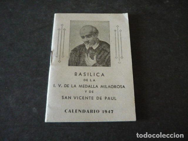 Collectionnisme Calendriers: BASILICA VIRGEN MILAGROSA CALENDARIO 1947