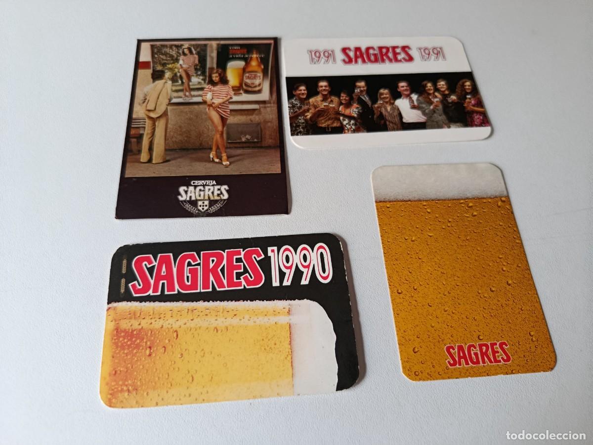 Collectables Calendars: 4 CALENDARIOS BOLSILLO O ALMANAQUES CERVEZA SAGRES