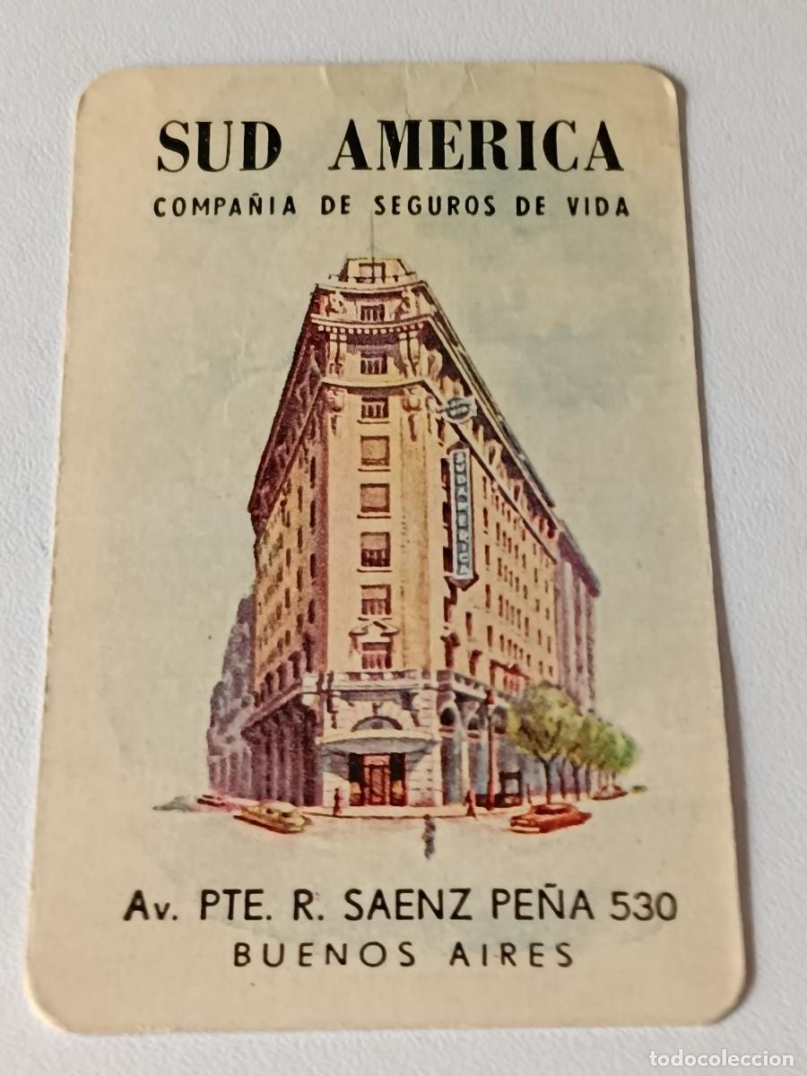 Coleccionismo calendarios: CALENDARIO DE BOLSILLO O ALMANAQUE SUD AMERICA COMPA&Ntilde;IA DE SEGUROS 1955