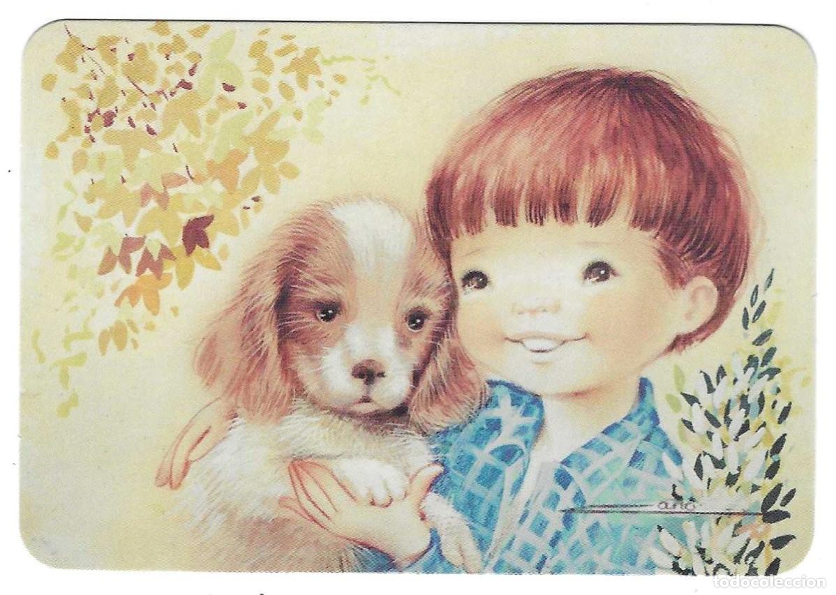 Coleccionismo calendarios: Calendario a&ntilde;o 2006. Dibujo. Ni&ntilde;o y perro. ref. 11-06egc55
