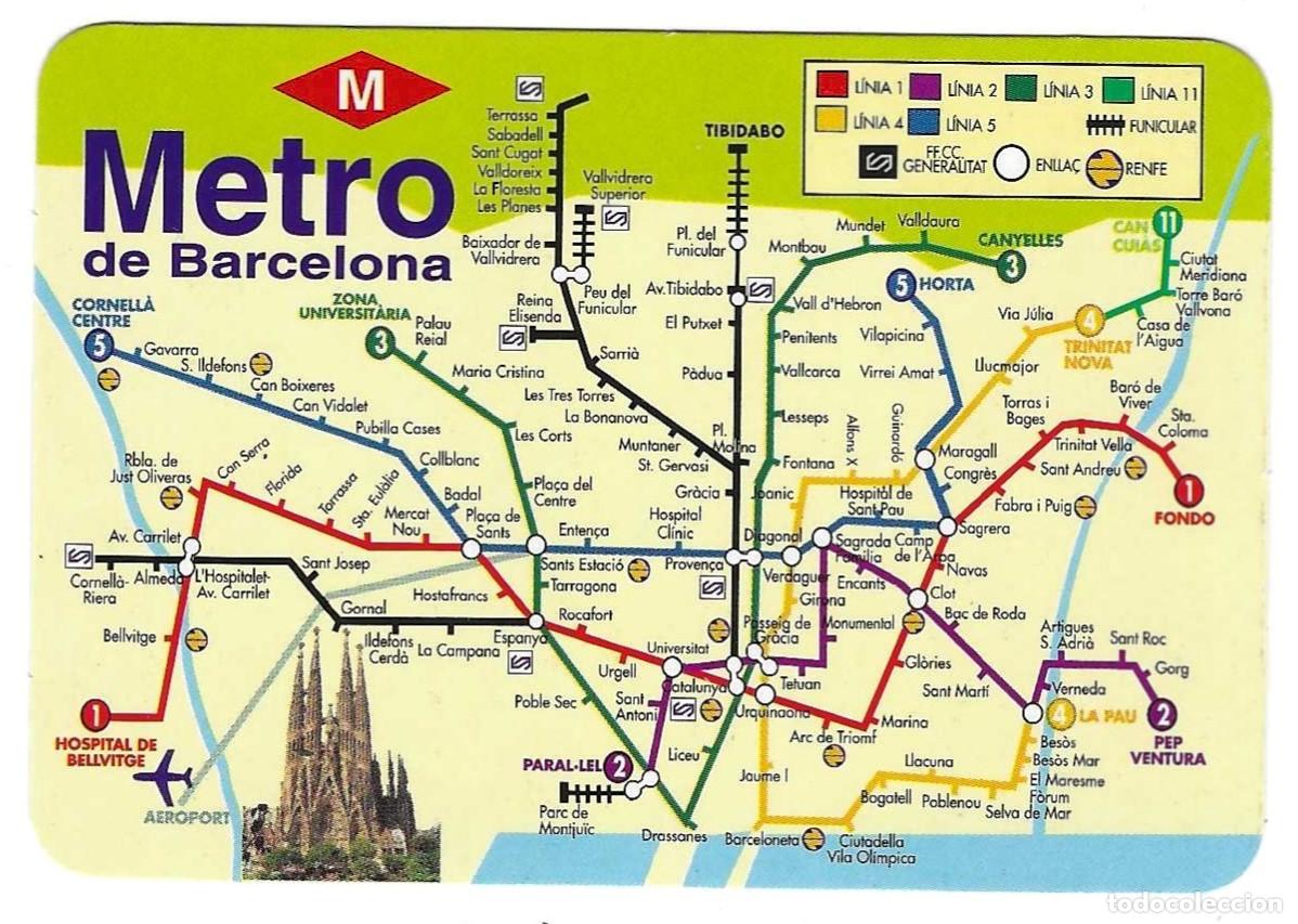 Coleccionismo calendarios: Calendario a&ntilde;o 2006. Metro de Barcelona. ref. 11-06egc121