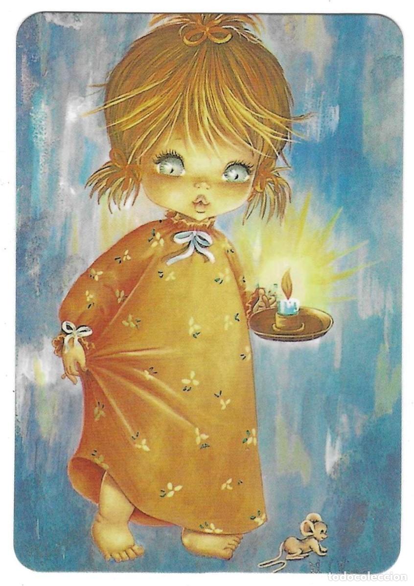 Coleccionismo calendarios: Calendario a&ntilde;o 2004. Dibujo. Ni&ntilde;a con vela. ref. 11-04egc118