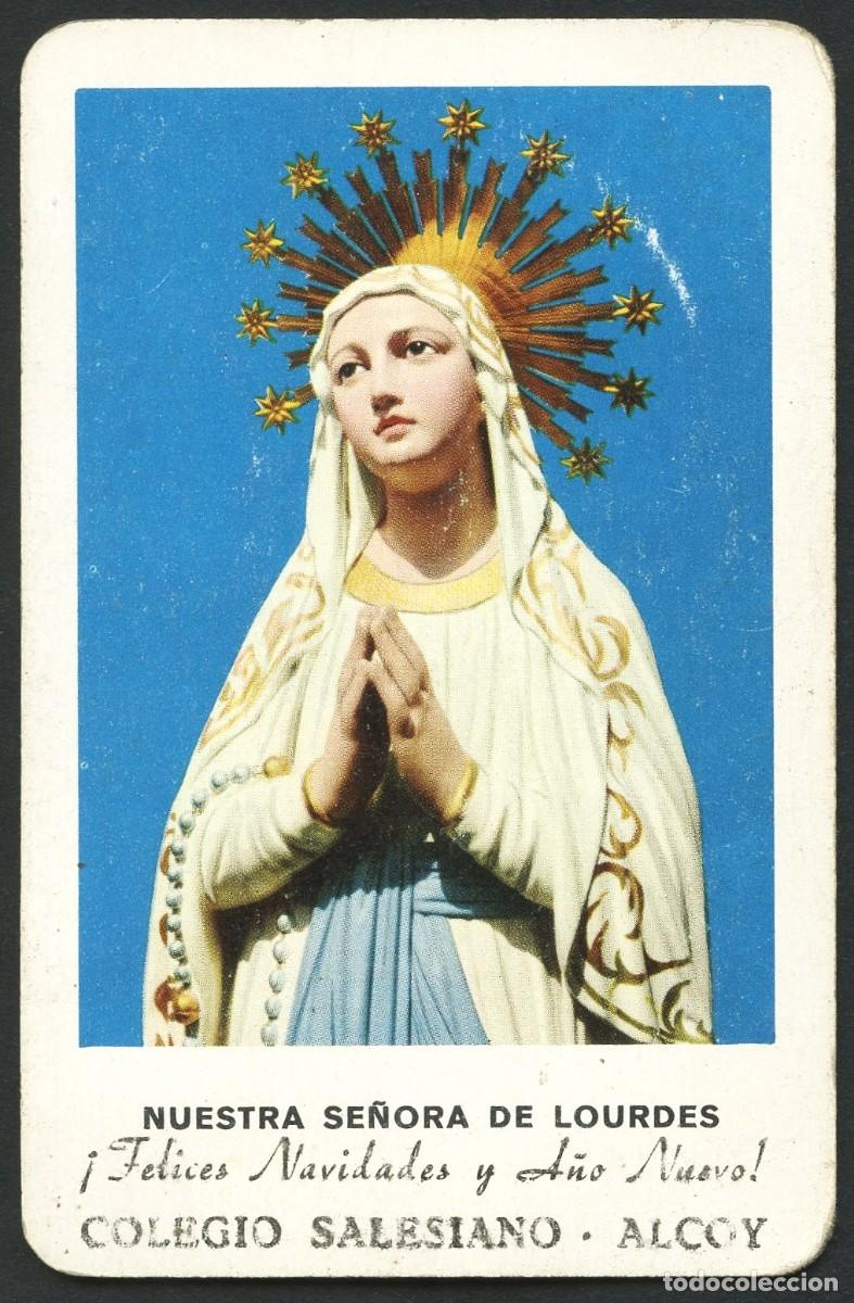 Coleccionismo calendarios: CALENDARIO DE BOLSILLO, NUESTRA SE&Ntilde;ORA DE LOURDES, 1958, H. FOURNIER