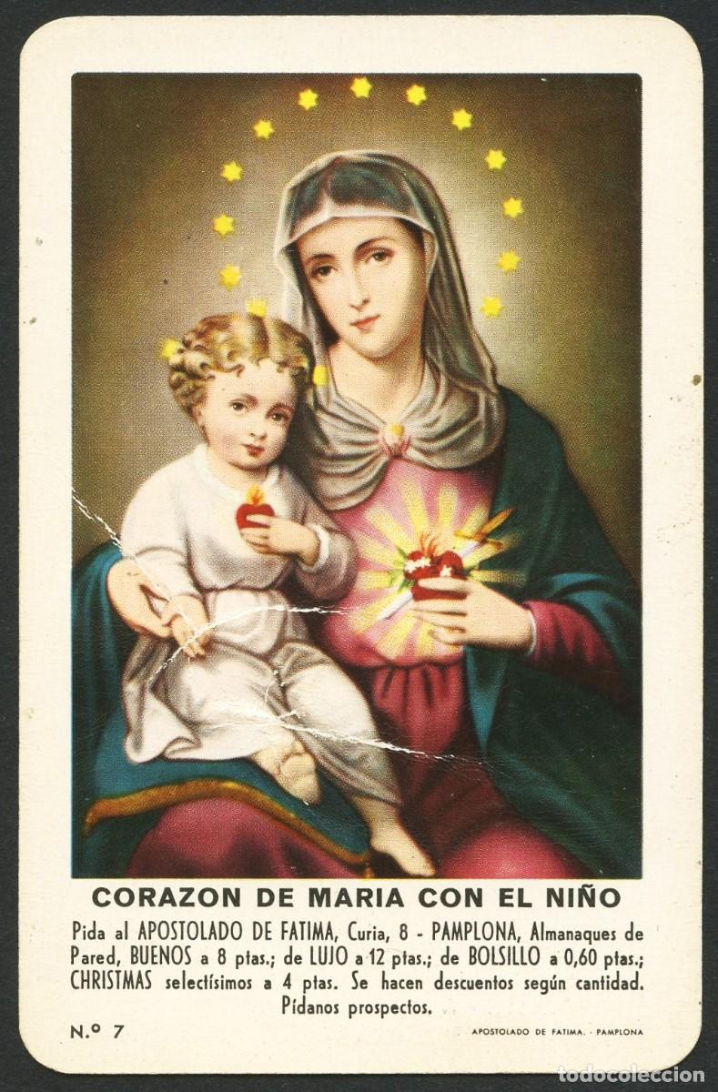 Coleccionismo calendarios: CALENDARIO DE BOLSILLO, CORAZ&Oacute;N DE MAR&Iacute;A, 1962, H. FOURNIER