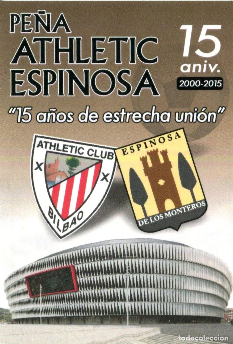 Coleccionismo calendarios: CALENDARIO FUTBOL ATHLETIC CLUB BILBAO 2015 - Pe&ntilde;a Espinosa de los Monteros