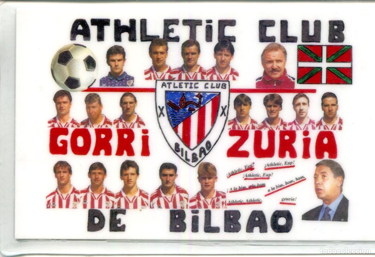 Coleccionismo calendarios: CALENDARIO DE FUTBOL PLASTIFICADO A&Ntilde;O 1996 - ATHLETIC CLUB DE BILBAO