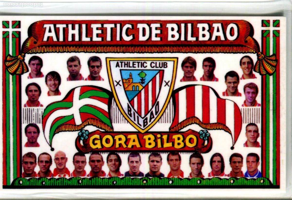 Coleccionismo calendarios: CALENDARIO DE FUTBOL PLASTIFICADO A&Ntilde;O 2002 - ATHLETIC CLUB DE BILBAO